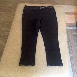HUE black denim leggings